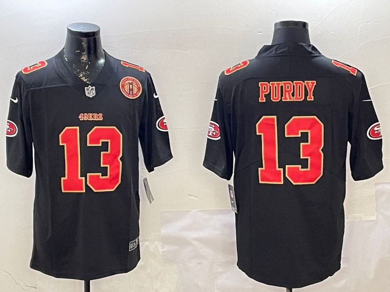 Men San Francisco 49ers #13 Purdy Black gold Fashion 2025 Nike Limited NFL Jersey style 6->san francisco 49ers->NFL Jersey